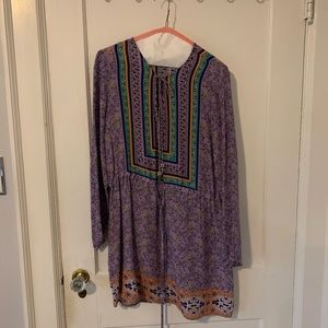 Nicky Hilton/Tolani lavender floral drop waist tunic dress. Size small.